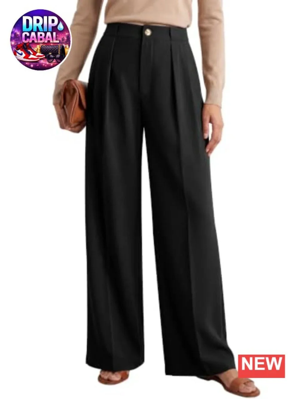 High Waisted Wide Leg Dress Work Pants, Business Casual Office Trousers,